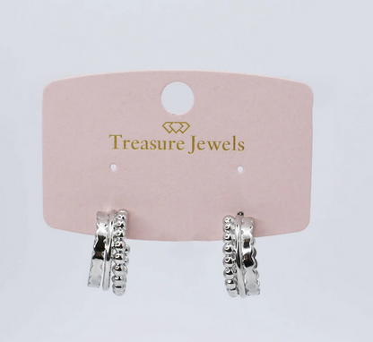 Treasure Jewels Sicily Hoop Silver