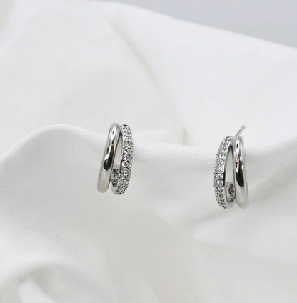 Treasure Jewels Mini Mirage Silver Hoop