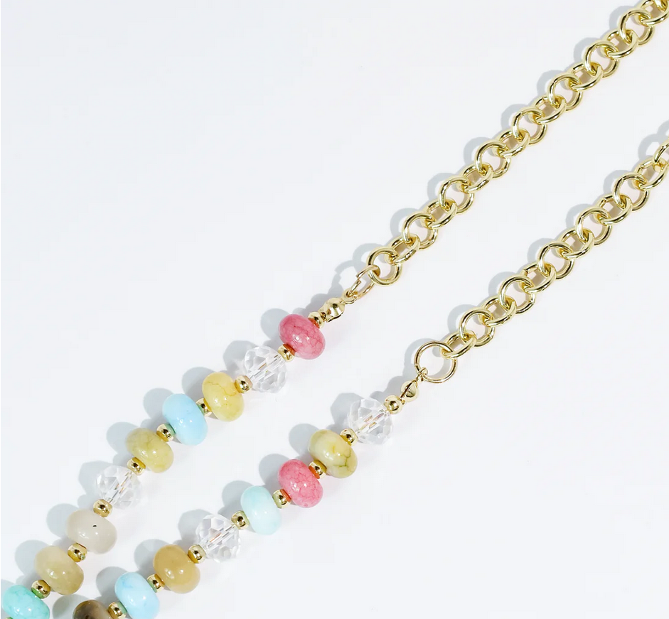 Treasure Jewels Multi Puff Heart Necklace