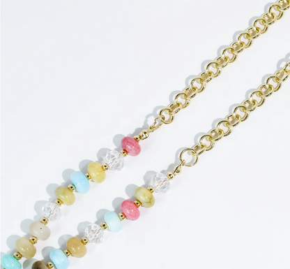 Treasure Jewels Multi Puff Heart Necklace