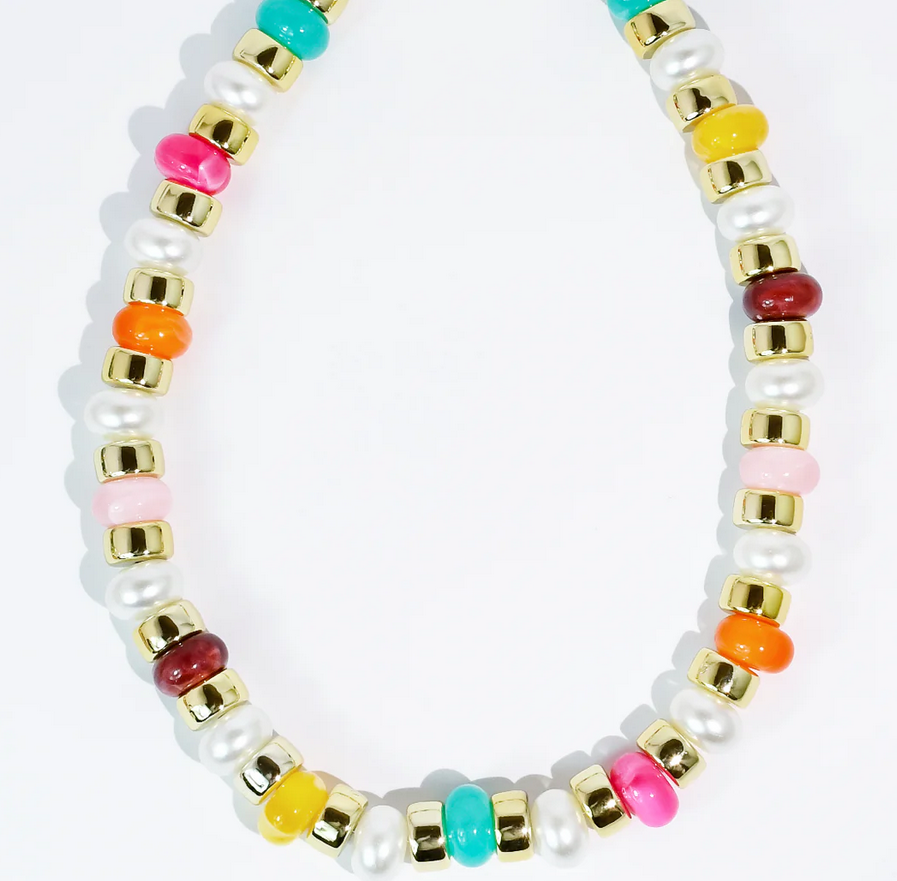 Treasure Jewels Joyful Gold Beaded Necklace