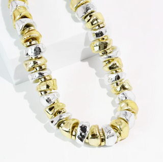 Treasure Jewels Liquid Mix Metal Necklace