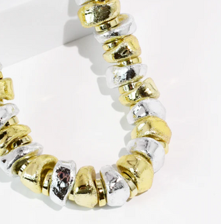 Treasure Jewels Liquid Mix Metal Necklace