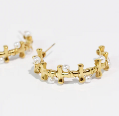 Treasure Jewels Golden Faith Hoop