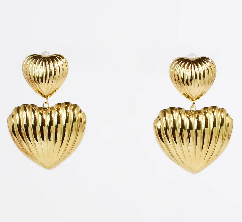 Treasure Jewels Double Heart Earring