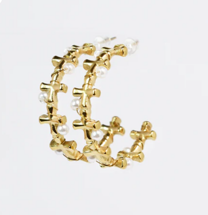 Treasure Jewels Golden Faith Hoop