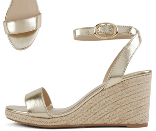 Julia Gold Metallic Wedge
