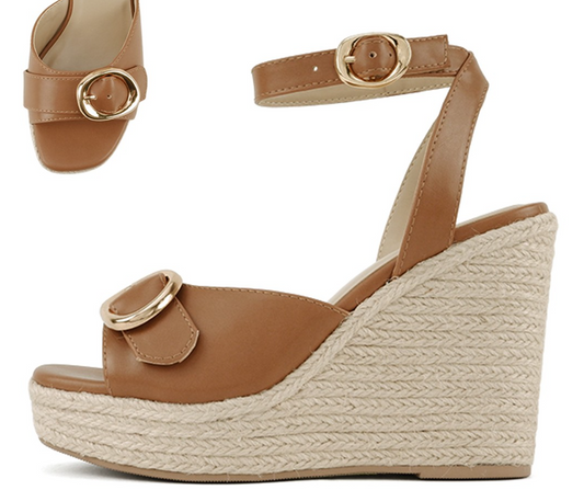 Hest Tan Palette Wedge Sandal
