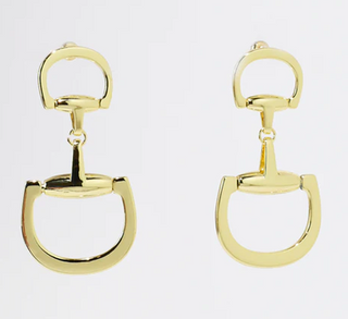 Treasure Jewels Gold Horsebit Earring