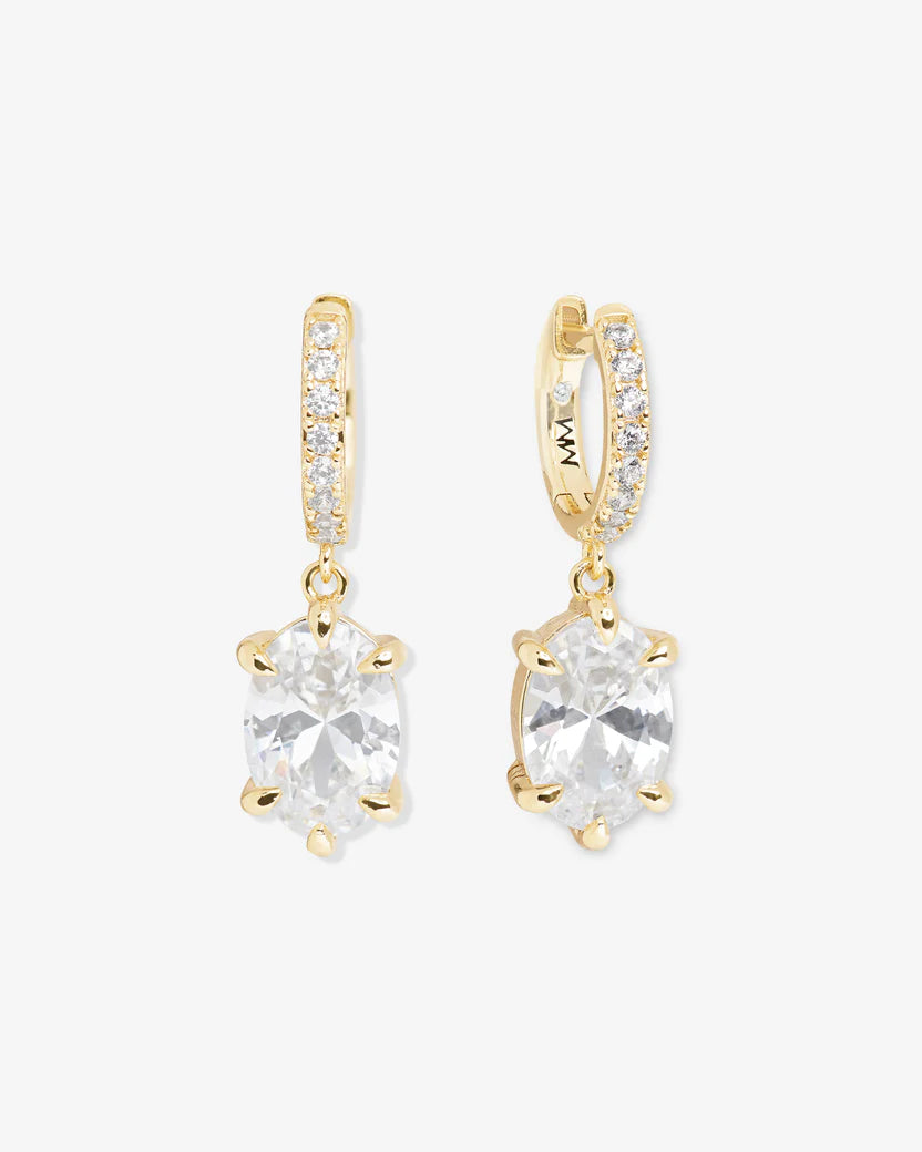 Melinda Maria Shes On Point Gold Earrings