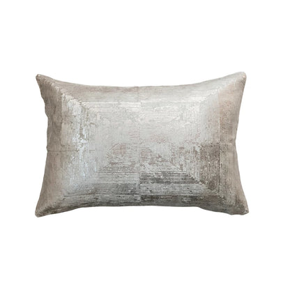 20"L x 14"H Velvet Lumbar Pillow w/ Gold Foil