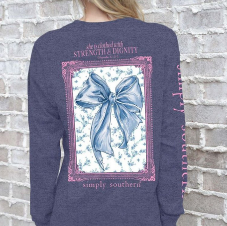 Simply Southern Denim She Is LS Tee