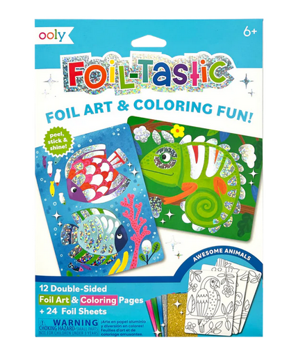 Ooly Foiltastic Foil Art Kit - Awesome Animals