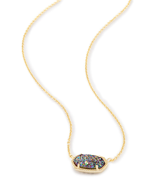 Kendra Scott Elisa Necklace Gold Multi Drusy