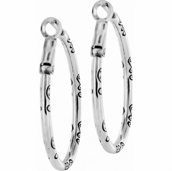 Brighton Silver Oval Hoop Charm Earring