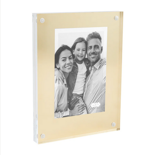 Large Brass Acrylic Frame