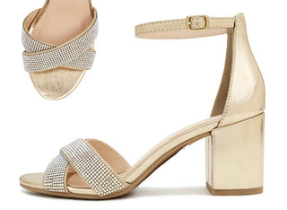 Best Gold Metallic & Rhinestone Heels