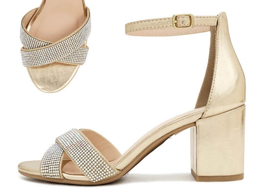 Best Gold Metallic & Rhinestone Heels