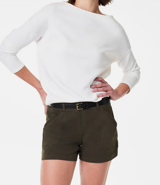 Spanx 4in Twill Short Pine