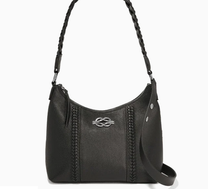 Brighton Black Interlock Faye Shoulder Bag