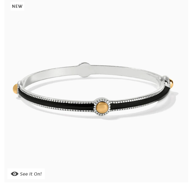 Brighton Interlock Noir Slim Bangle