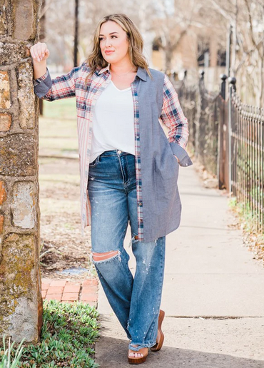 Mixed Print Mollie Shirt Dress