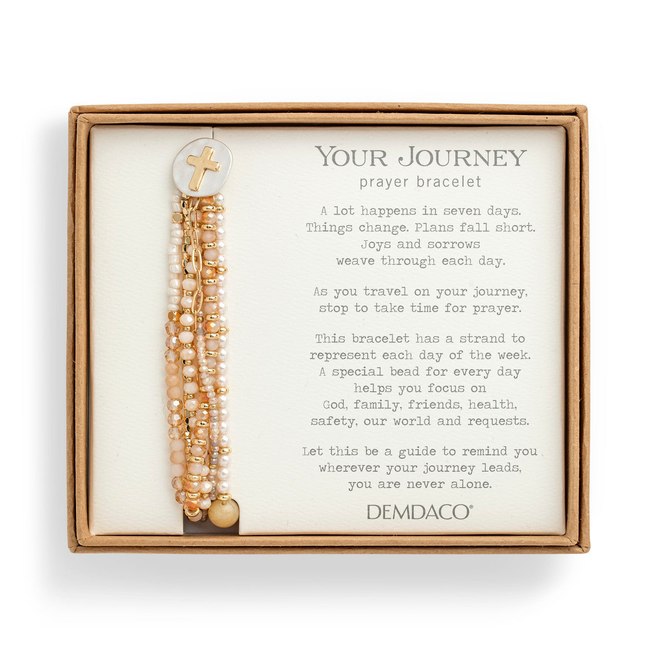Your Journey Prayer Bracelet in Champagne