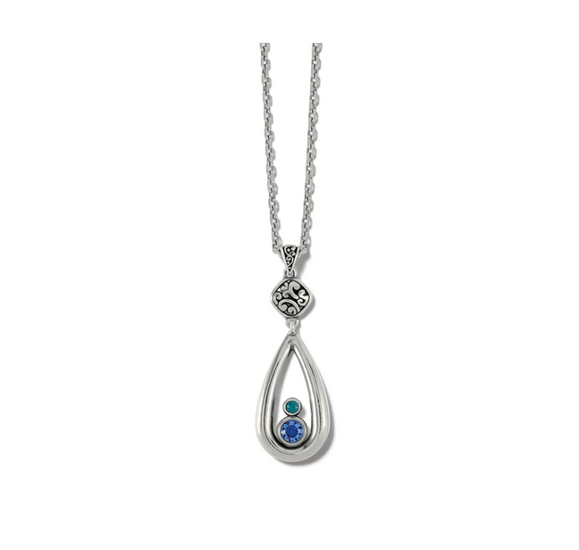 Brighton Elora Gems Sapphire-Emerald Teardrop Necklace