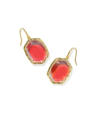 Kendra Scott Daphne Earring Gold Dichroic Glass