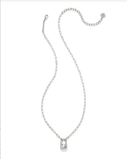 Kendra Scott Jess Sm. Lock Necklace in Silver