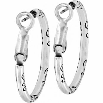 Brighton Small Silver Charm Hoops