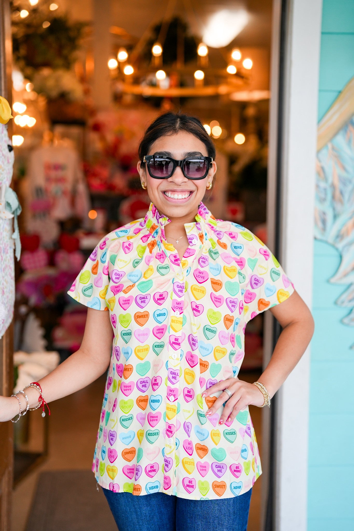 Sweetheart Button Up Top