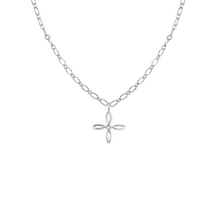 Natalie Wood Silver She's Classic Drop Necklace