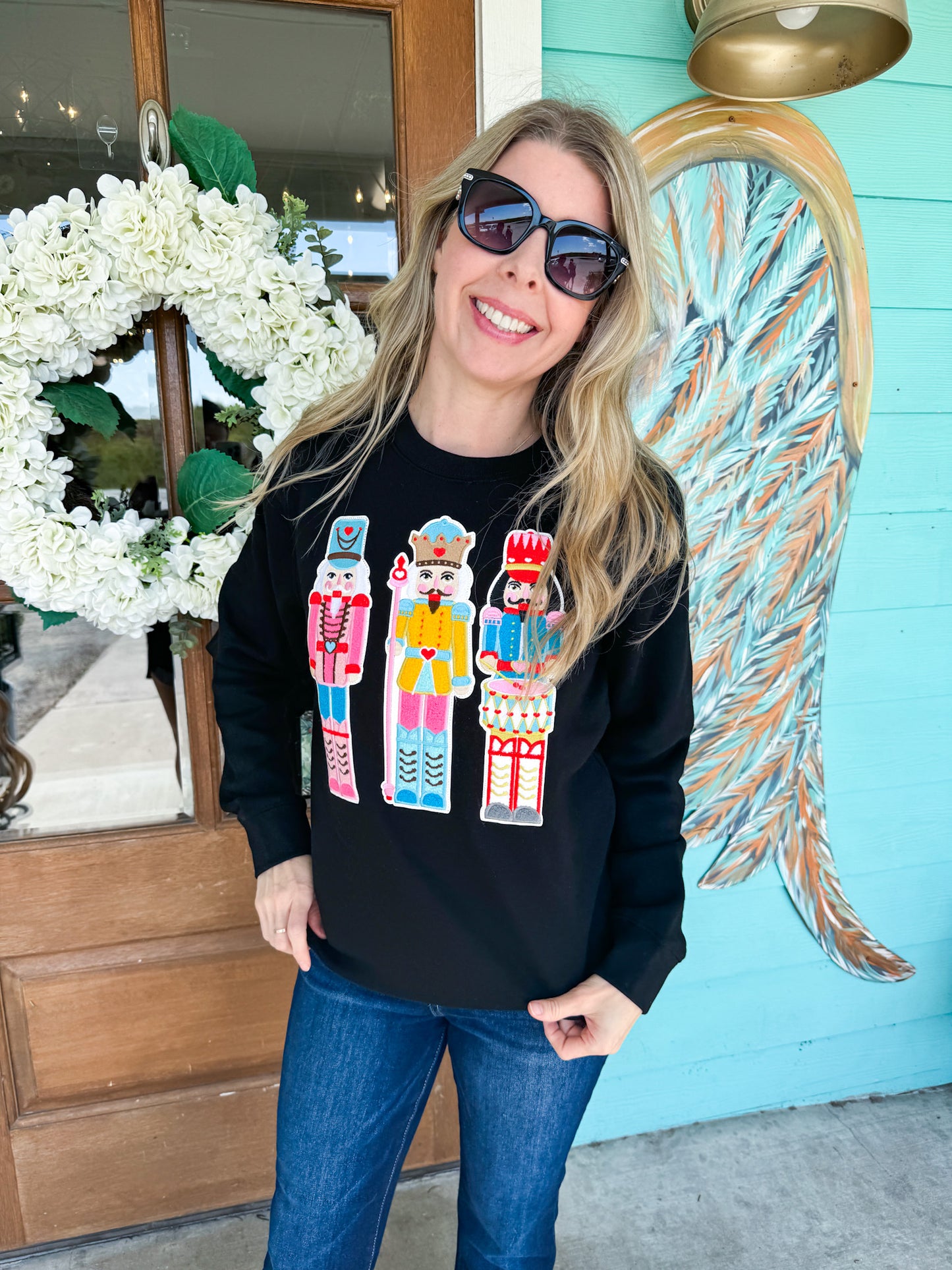 Multi Nutcracker Black Sweatshirt