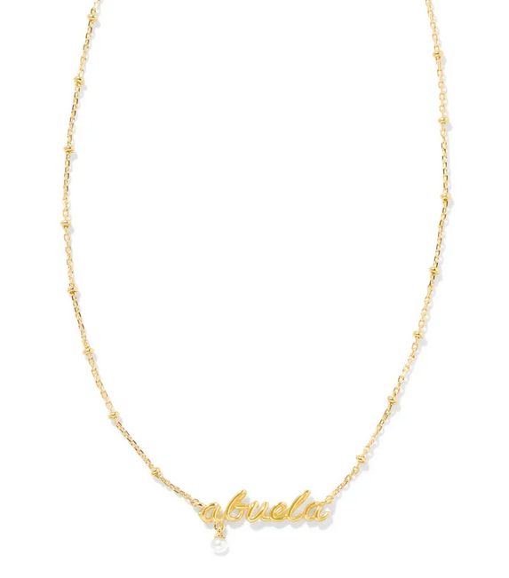 Kendra Scott Abuela Script Pendant Necklace - Gold