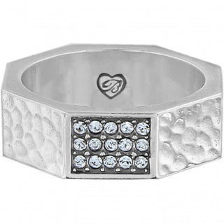 Brighton Meridian Zenith Silver Faceted Ring- 9