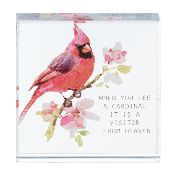 Acrylic Cardinal Shelf Sitter