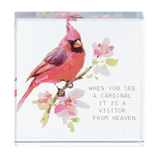 Acrylic Cardinal Shelf Sitter