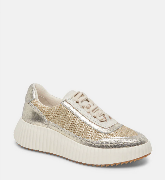 Dolce Vita Dolen Gold Knit Sneaker