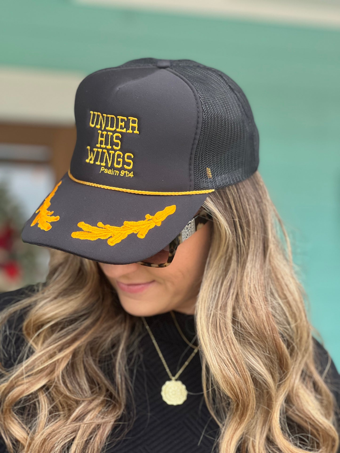 Under His Wings Embroidered Cap