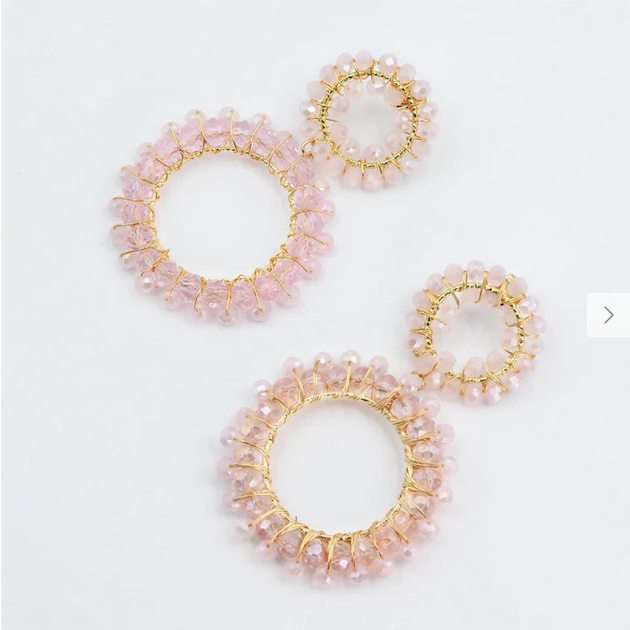 Treasure Jewels Marisa Baby Pink Earrings