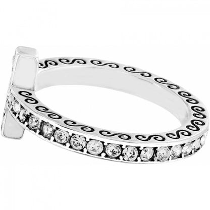 Brighton Silver Starry Night Cross Ring - 7