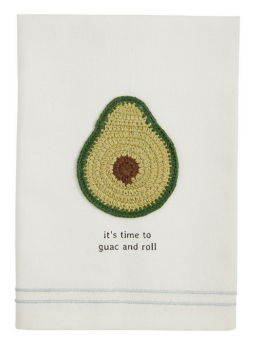 Avocado Fiesta Crochet Towel