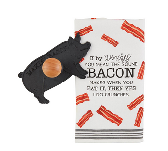 Bacon Press & Towel Set