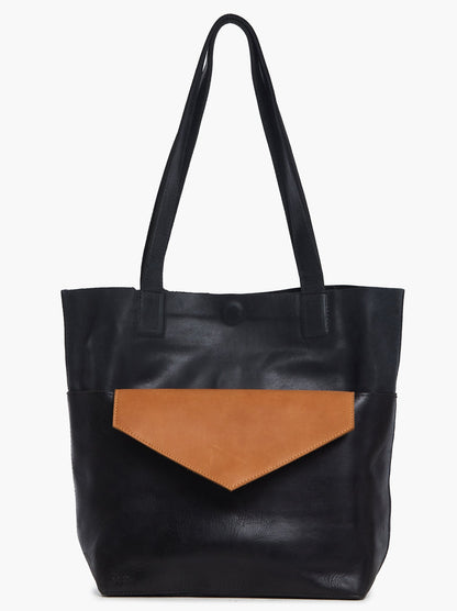 Able Solome Tote - Black/Cognac