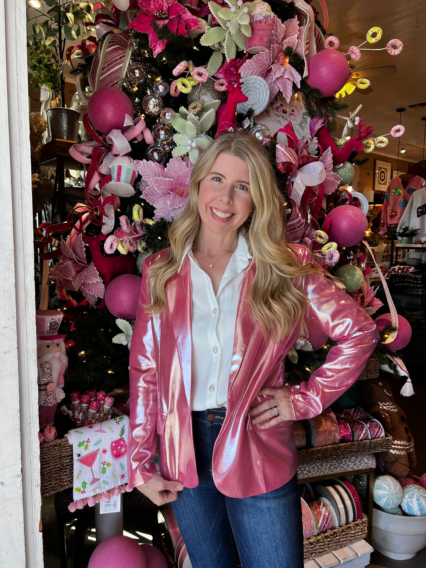 Pink Iridescent Babe Blazer