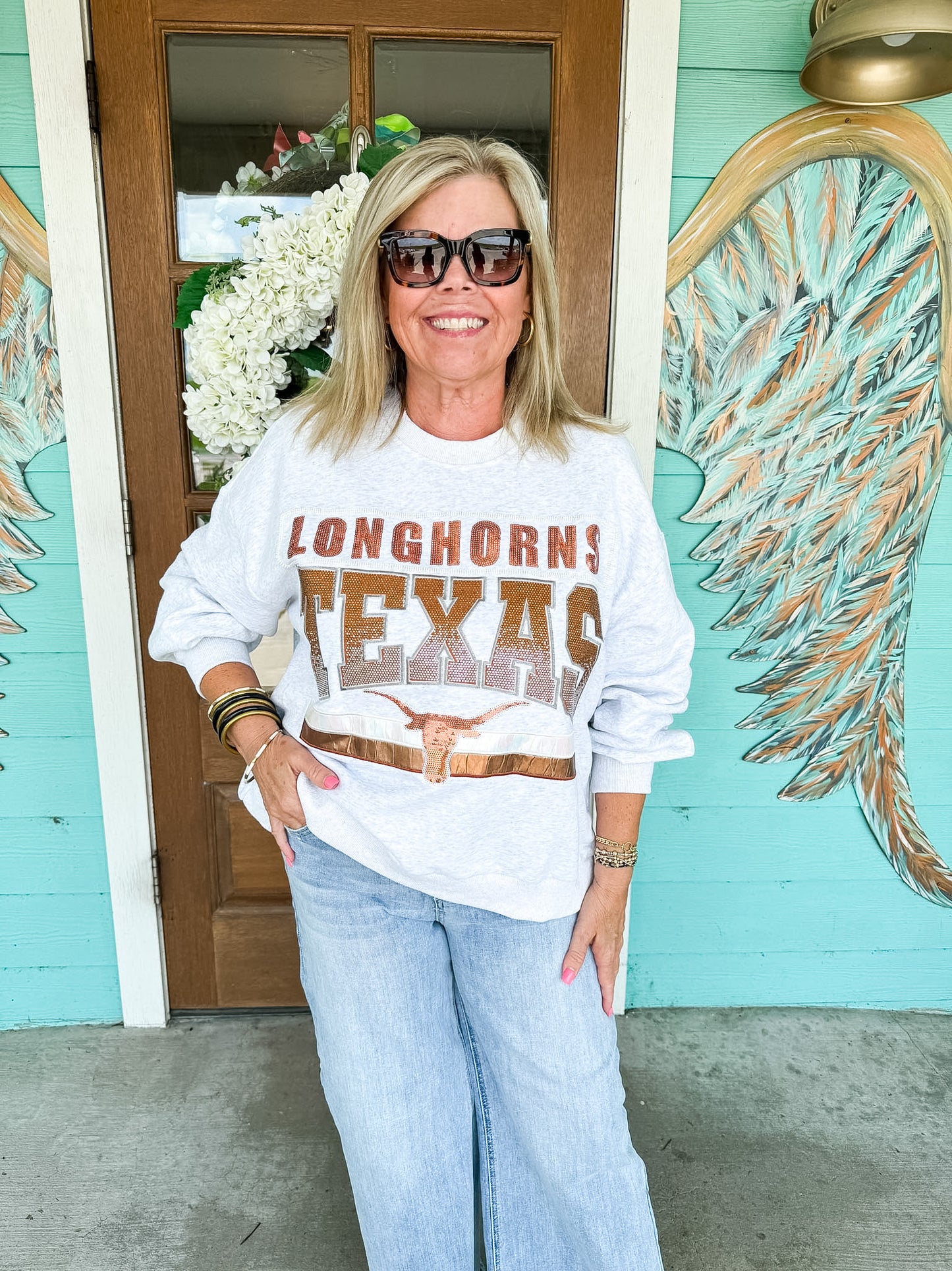 Queen of Sparkles Longhorns Texas Vintage Sweatshirt