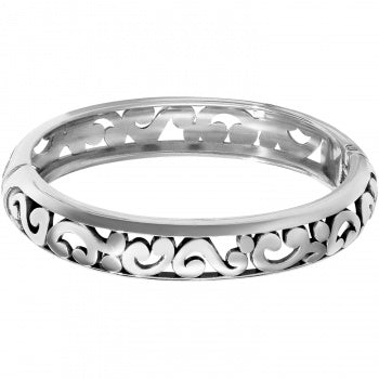 Brighton Medium Silver Contempo Hinged Bangle