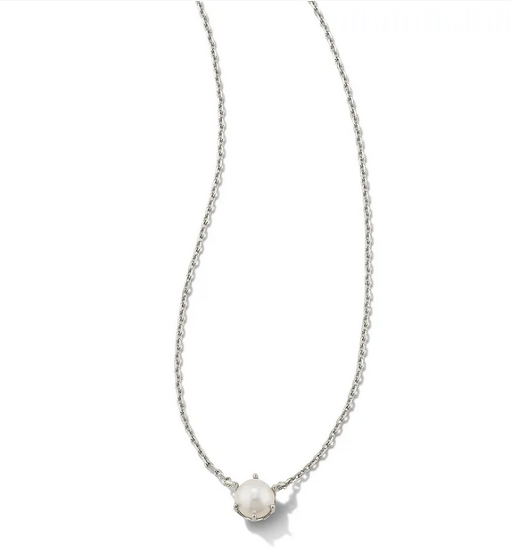 Kendra Scott Ashton Pearl Rhod White Necklace