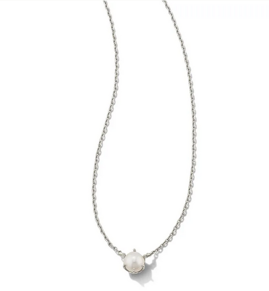 Kendra Scott Ashton Pearl Rhod White Necklace